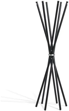 Møbel Copenhagen Coat Vaateripuu Mustalakattu Saarnipuu/Kiillotettu Alumiini